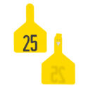 A-7002500572 - Pre-Numbered Cow Tags, Yellow