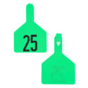 A-7002500585 - Pre-Numbered Cow Tags, Green