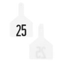 A-7002500593 - Pre-Numbered Cow Tags, White