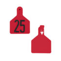 A-7002500661 - Pre-Numbered Calf Tags, Red