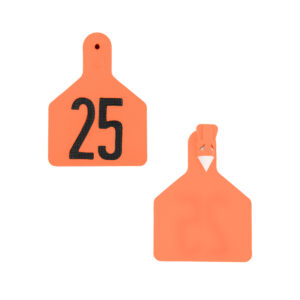 Z Tags Cow Ear Tags Orange Numbered 101-125