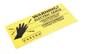 Zareba Electric Fence Warning Sign